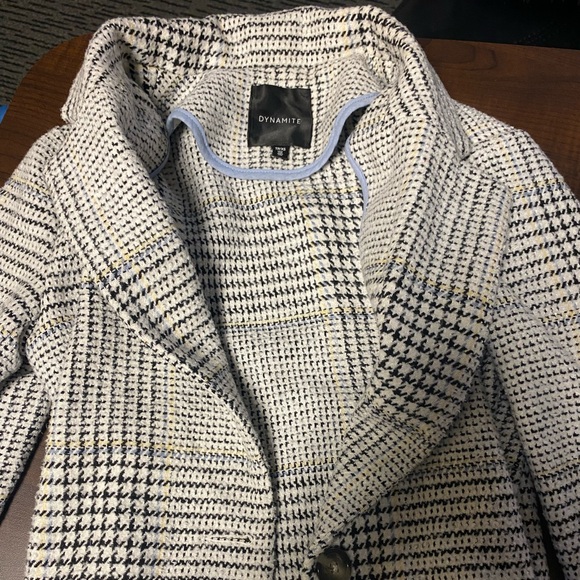 HOUNDSTOOTH TEXTURED DYNAMITE TRENCH - Picture 8 of 11